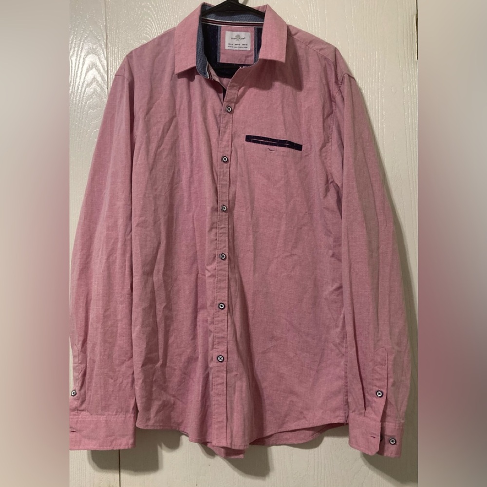 Craft+Flow - Men's Long Sleeve Button Down Flip Cuff 100% Cotton Size XL - EUC